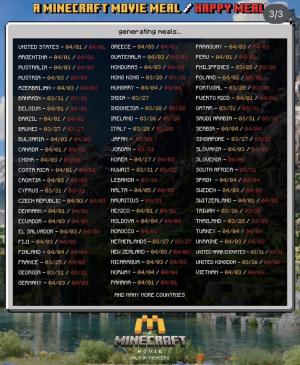 McDonald's A Minecraft Movie promotion dates banner McDonald's A Minecraft Movie promotion dates banner
