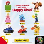 The Super Mario Bros. Movie Happy Meal set advertisement The Super Mario Bros. Movie Happy Meal set advertisement