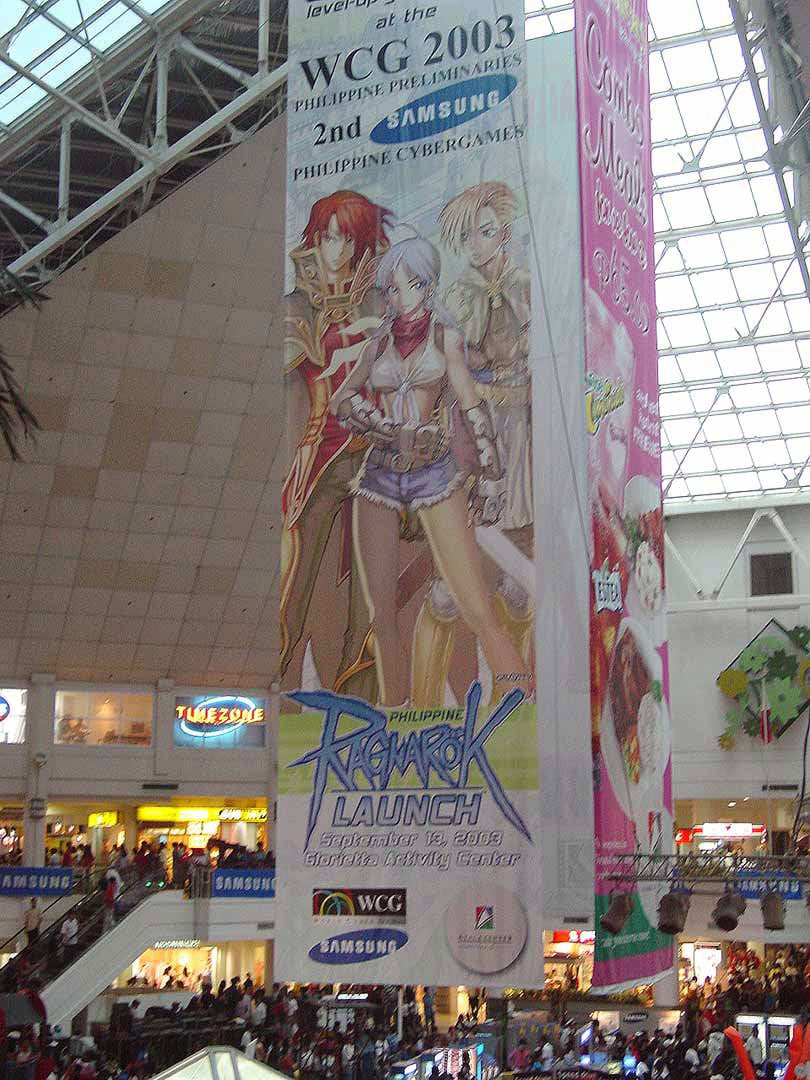 Philippine Ragnarok Online commercial launch event giant advertising banner photo