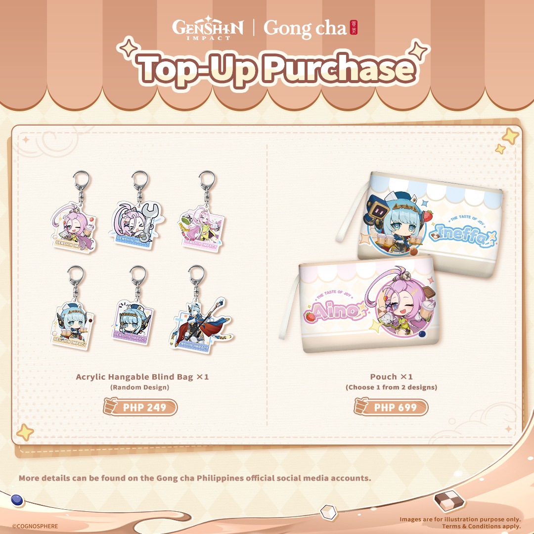 Genshin Impact x Gong Cha Philippines: The Taste of Joy collaboration top-up purchase banner