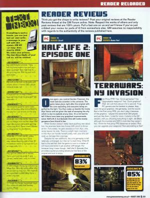 GamesMaster Philippines' Reader Reviews on August 2006 issue page scan