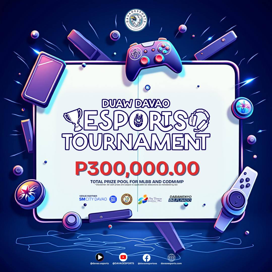 Duaw Davao Festival 2025 Esports Tournament total prize pool banner Duaw Davao Festival 2025 Esports Tournament total prize pool banner