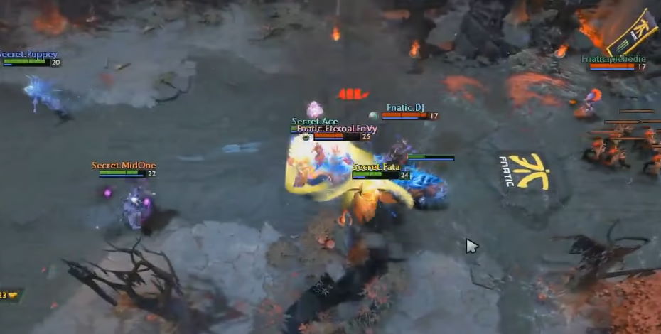 Fnatic versus Secret Game 3 of Dota 2 ESL One Katowice 2018 "lakad matatag" screenshot Fnatic versus Secret Game 3 of Dota 2 ESL One Katowice 2018 "lakad matatag" screenshot