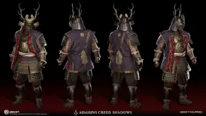 Assassin's Creed Shadows Samurai Daimyo Armor of Legend in-game engine render