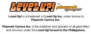 Level Up! website footer screencap after September 1, 2011