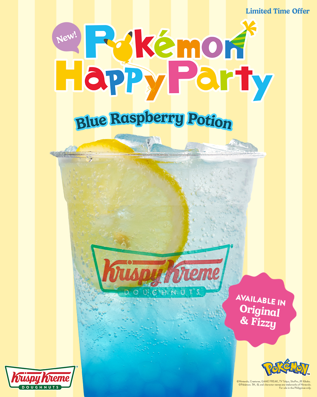 Krispy Kreme Philippines's Pokémon collaboration drink banner Krispy Kreme Philippines's Pokémon collaboration drink banner