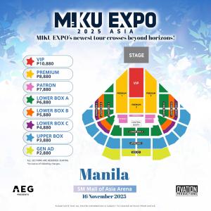 Miku Expo 2025 Asia Manila tour seat plan and prices banner