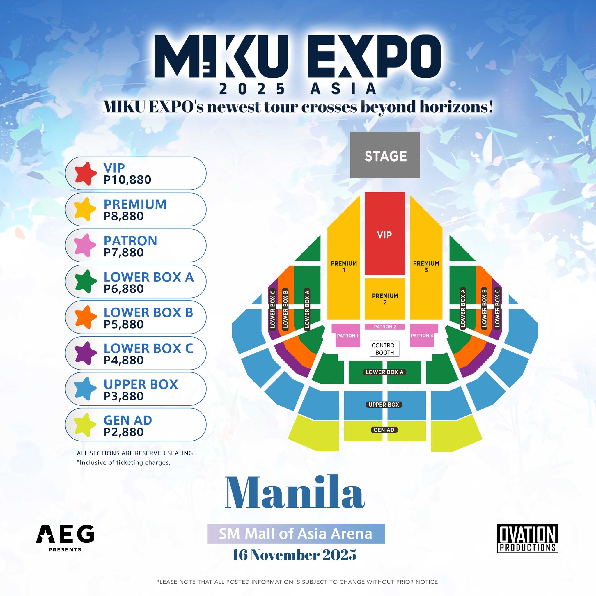 Miku Expo 2025 Asia Manila tour seat plan and prices banner Miku Expo 2025 Asia Manila tour seat plan and prices banner