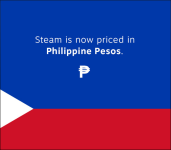 Steam support for Philippine Pesos announcement banner