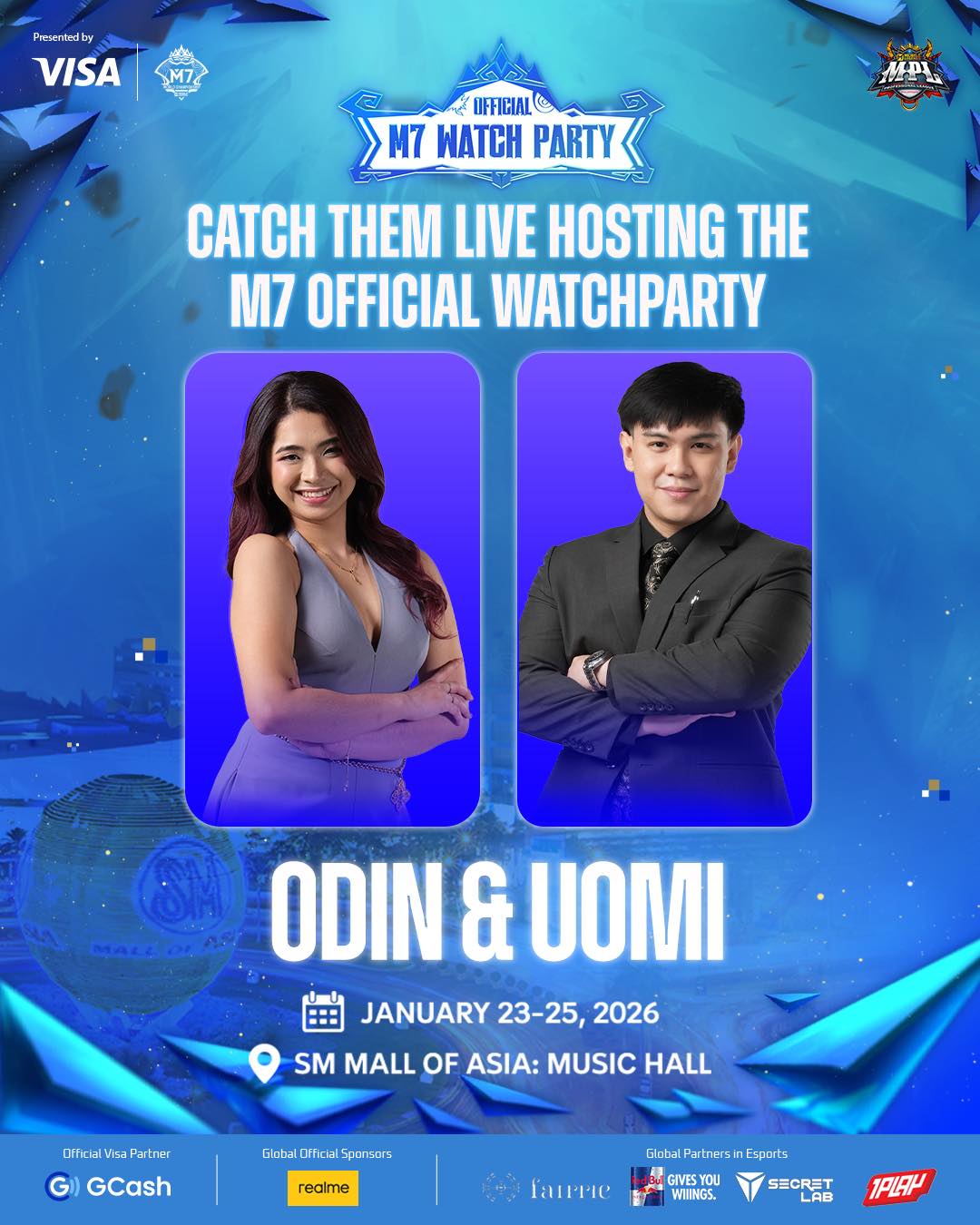 Official M7 Watch Party event hosts banner