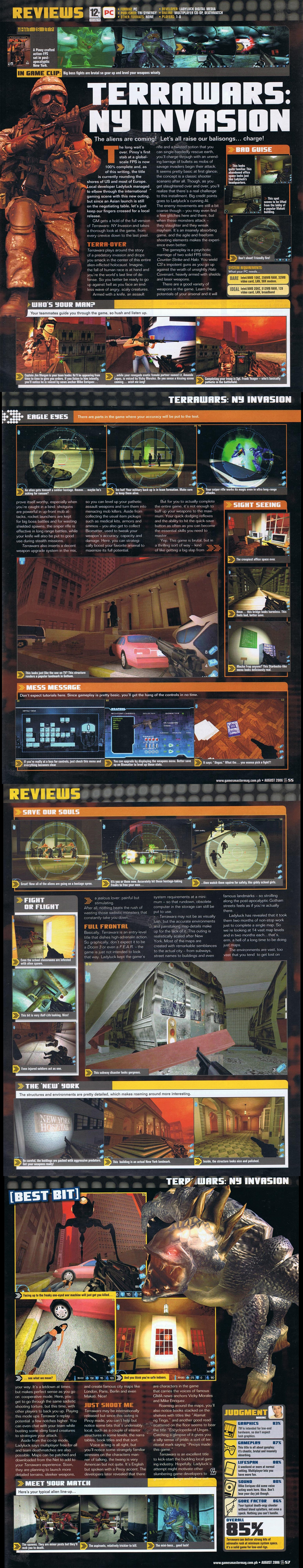 GamesMaster Philippines' TerraWars: New York Invasion review page scans GamesMaster Philippines' TerraWars: New York Invasion review page scans