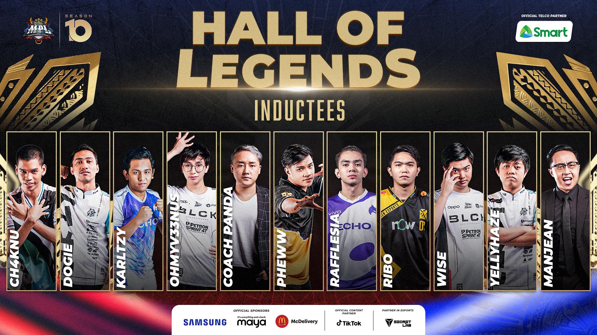 Mobile Legends: Bang Bang Professional League Philippines Hall of Legends (MPL-PH Hall of Legends) Season 10 inductees