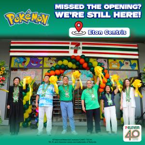 Pokémon x 7-Eleven Philippines ribbon-cutting ceremony photo at Eton Centris branch Pokémon x 7-Eleven Philippines ribbon-cutting ceremony photo at Eton Centris branch