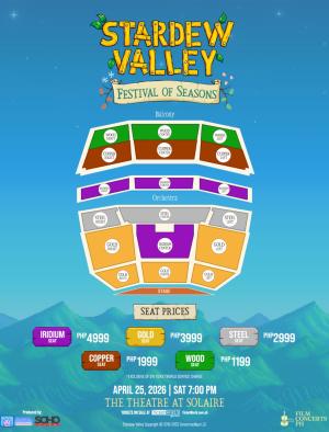 Stardew Valley: Festival of Seasons Manila seating arrangement and ticket prices banner Stardew Valley: Festival of Seasons Manila seating arrangement and ticket prices banner