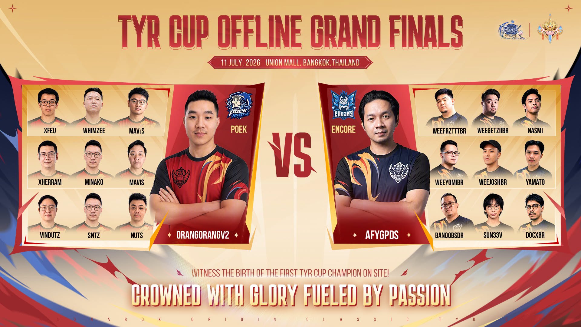 Ragnarok Origin Classic Tyr Cup Season 1: Grand finalists banner Ragnarok Origin Classic Tyr Cup Season 1: Grand finalists banner
