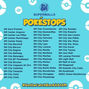 SM Supermalls Pokémon GO Lure Party participating malls Pokéstops banner