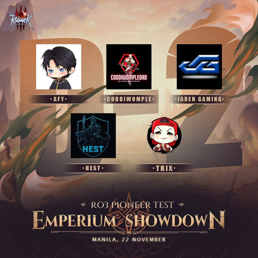 Ragnarok Online 3 Pioneer Test: Emperium Showdown Philippines content creators banner 1