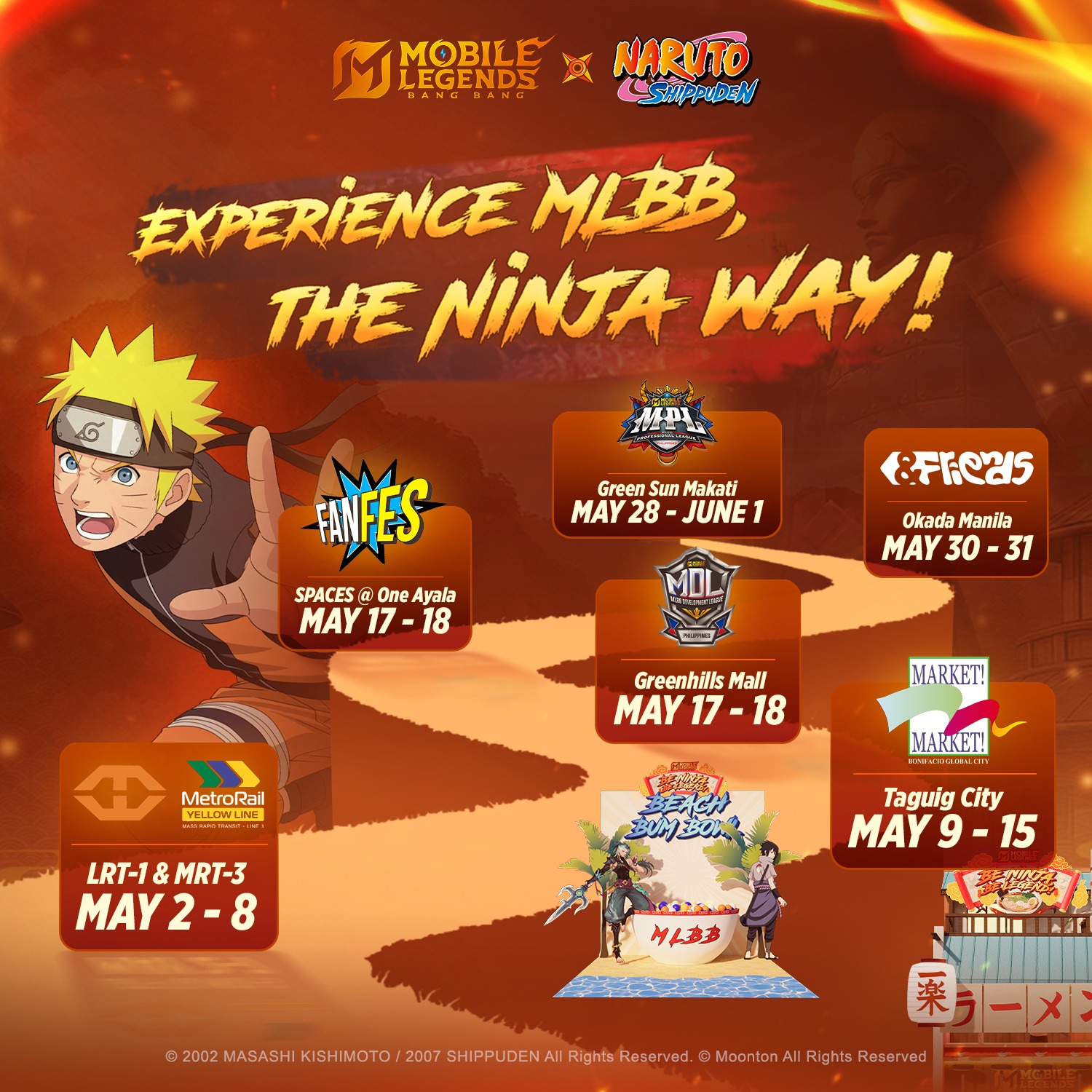 Mobile Legends Philippines x Naruto: Shippuden collaboration event schedule banner