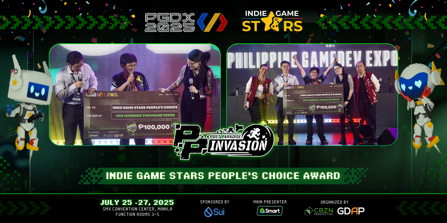 Indie Game Stars 2025 People's Choice Award winner banner