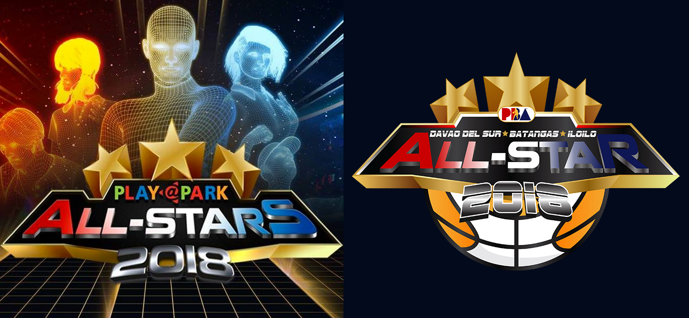 Comparison of the plagiarized PlayPark All-Stars logo and the PBA All-Star 2018's contest winning logo