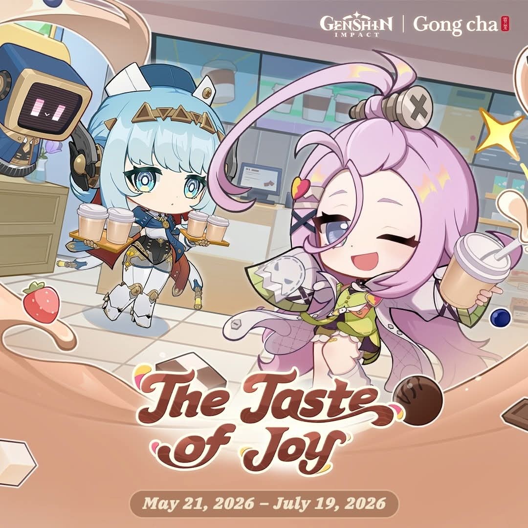 Genshin Impact x Gong Cha Philippines: The Taste of Joy collaboration banner