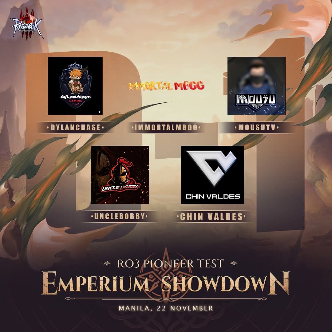 Ragnarok Online 3 Pioneer Test: Emperium Showdown Philippines content creators banner 2