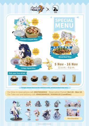 HoYo FEST 2021 Moon Rabbit Café & Restaurant's Honkai Impact 3rd themed menu banner