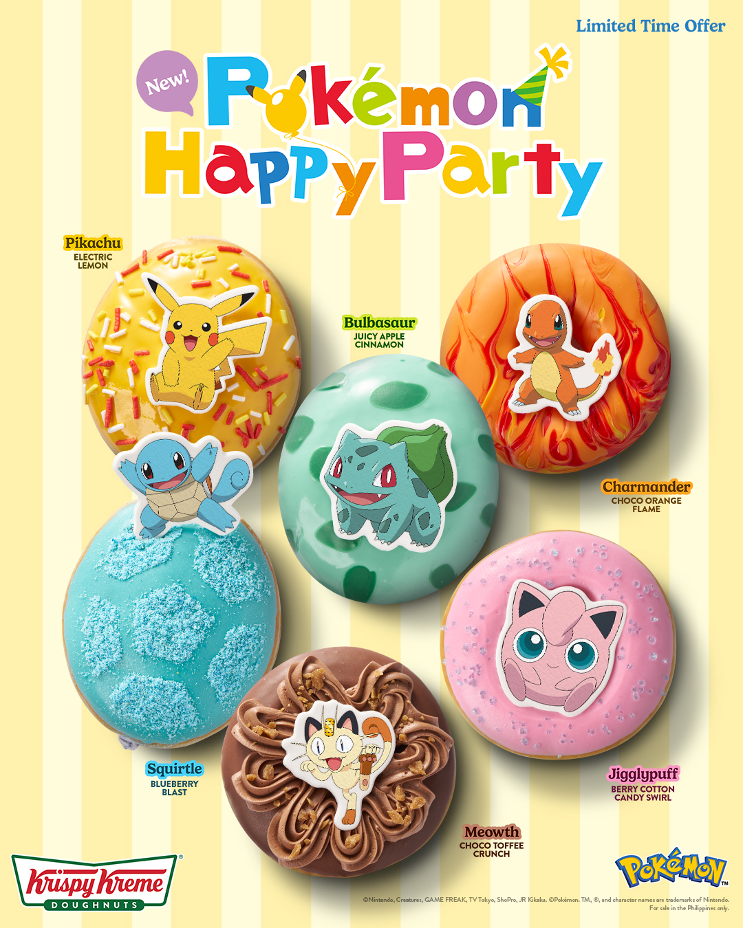 Krispy Kreme Philippines's Pokémon collaboration doughnuts banner Krispy Kreme Philippines's Pokémon collaboration doughnuts banner