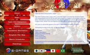 Supreme Destiny World Championship League 2008 Philippine minisite about page screenshot Supreme Destiny World Championship League 2008 Philippine minisite about page screenshot