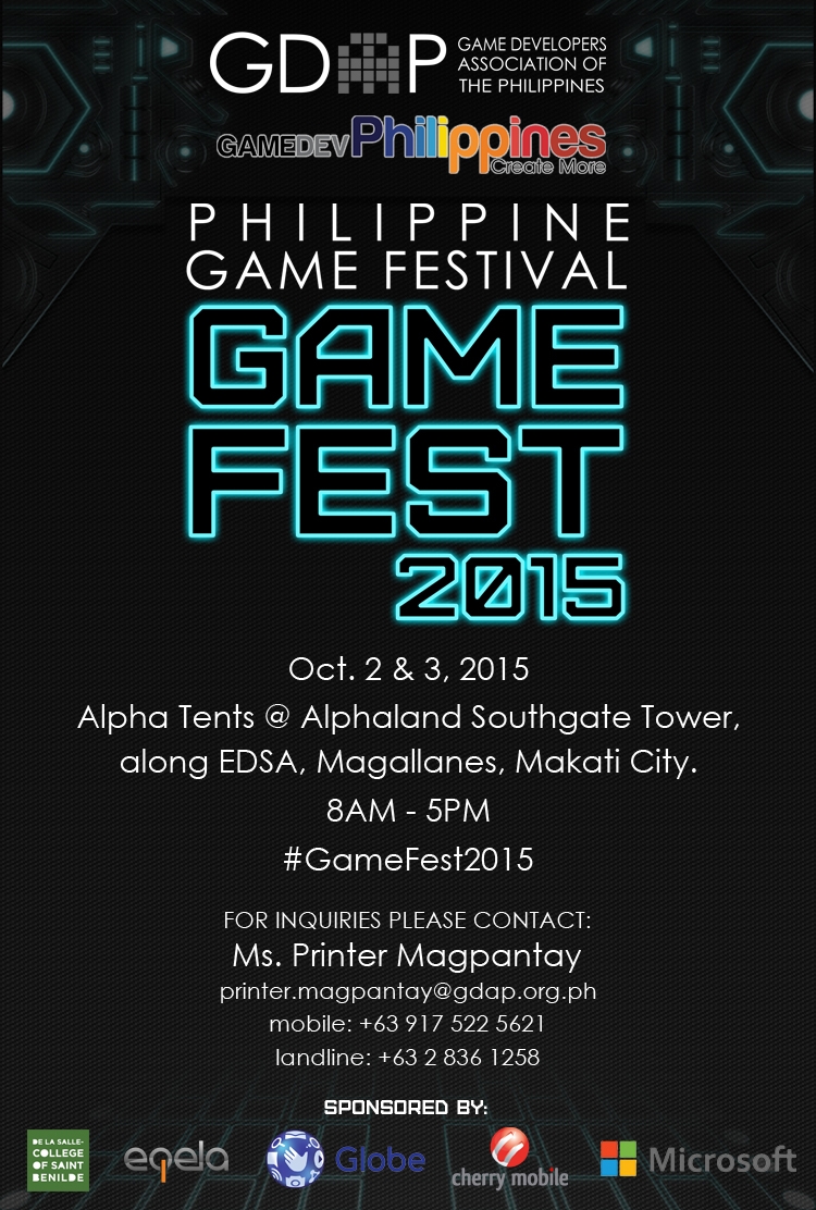 Philippine Game Festival: Game Fest 2015 banner