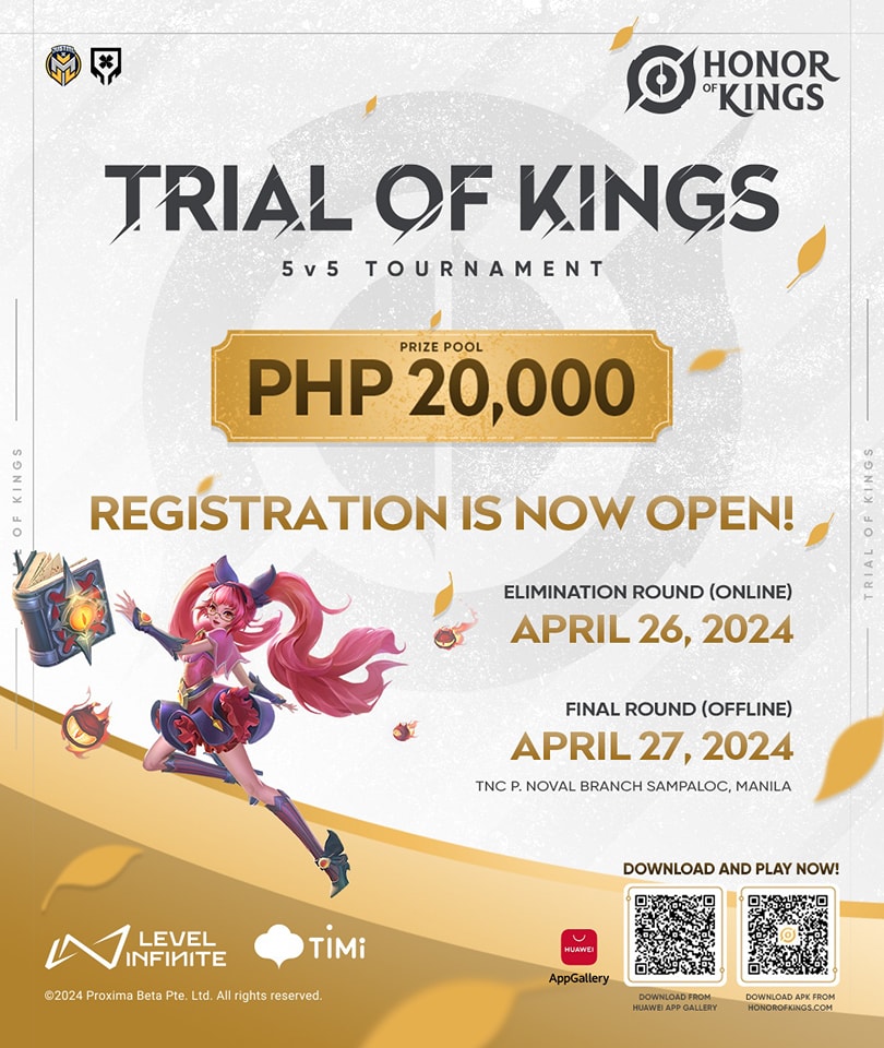 Honor of Kings Philippines Trial of Kings 2024 2 registration banner