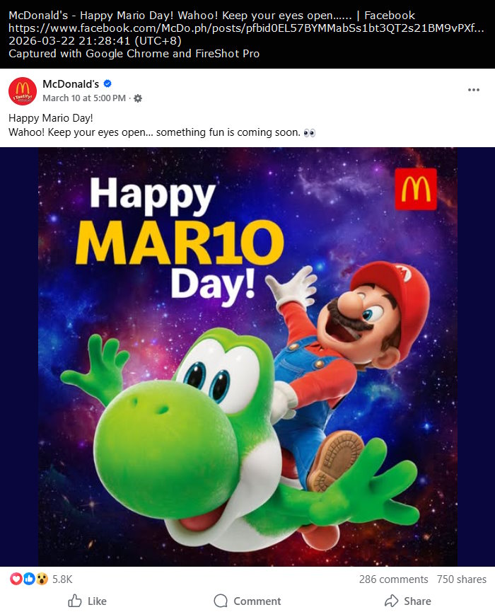 Happy Mario Day 2016 Super Mario Galaxy Happy Meal teaser Happy Mario Day 2016 Super Mario Galaxy Happy Meal teaser