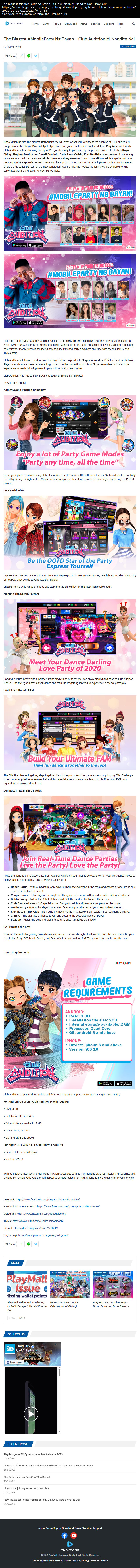 The Biggest #MobileParty ng Bayan – Club Audition M, Nandito Na!