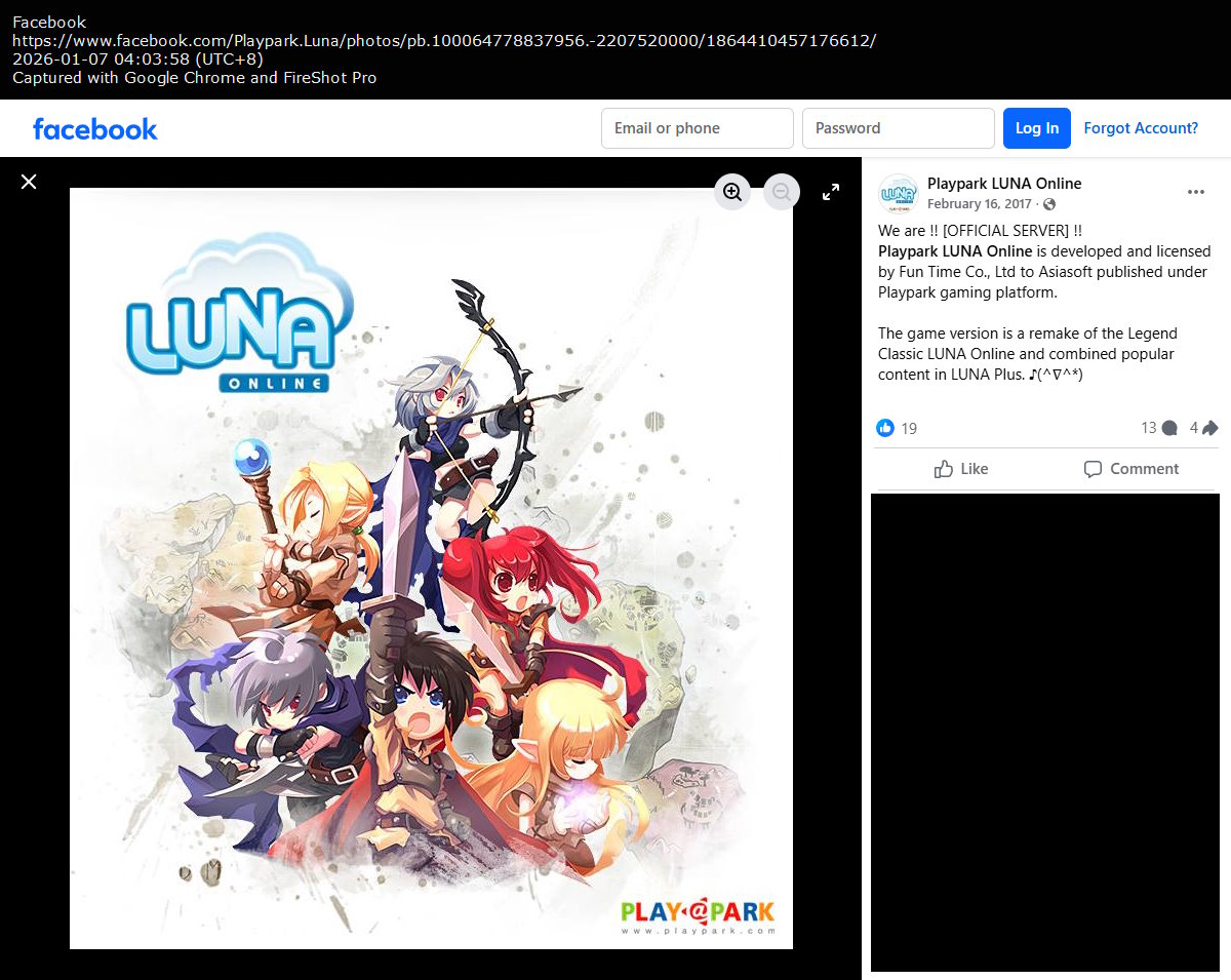 Official server announcement by PlayPark