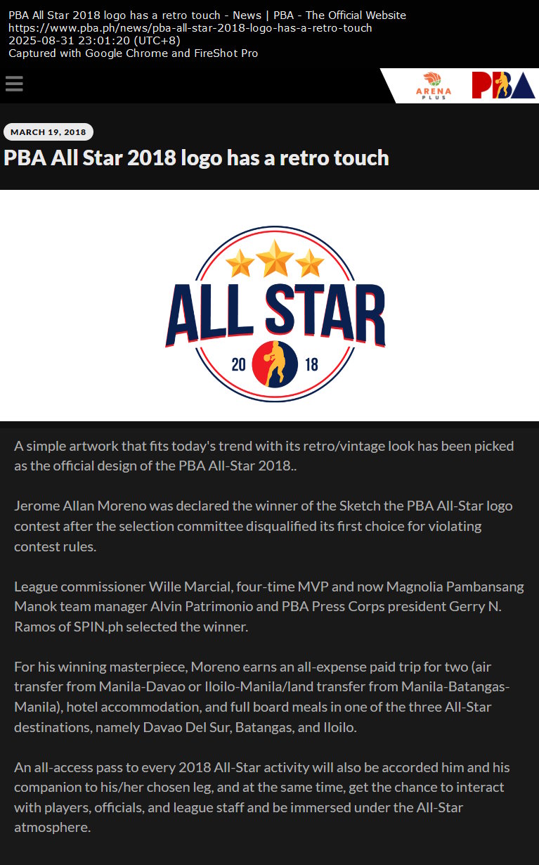 PBA All Star 2018 logo has a retro touch PBA All Star 2018 logo has a retro touch