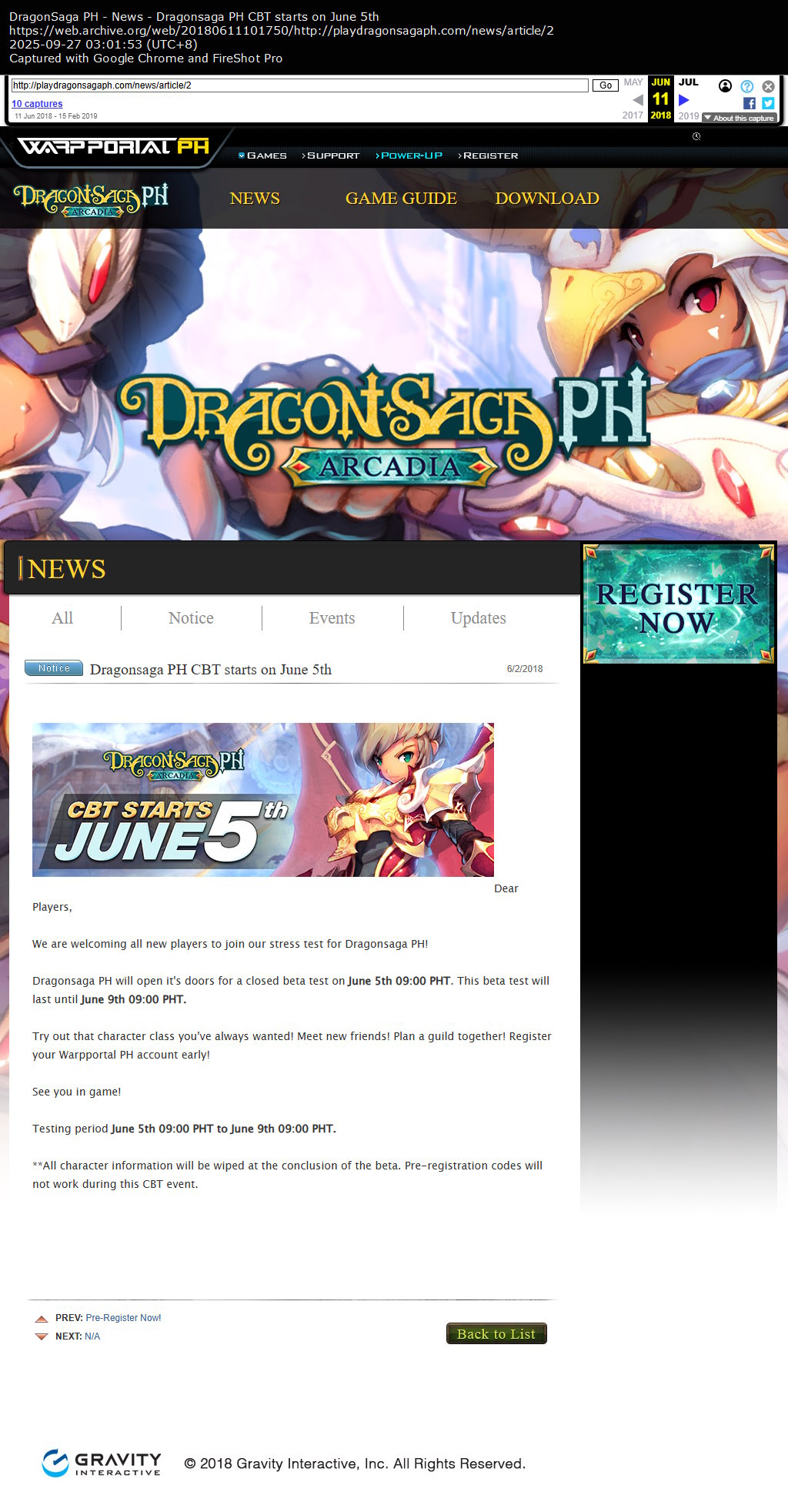 Dragonsaga PH CBT starts on June 5th