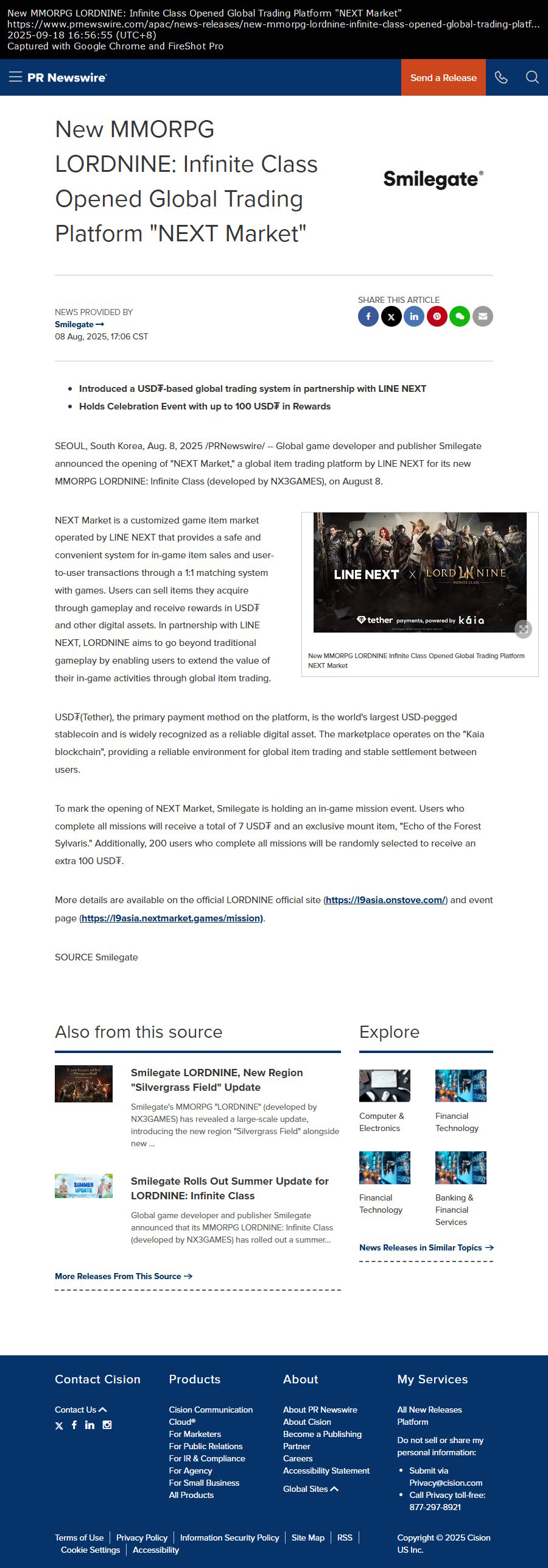 New MMORPG LORDNINE: Infinite Class Opened Global Trading Platform "NEXT Market"