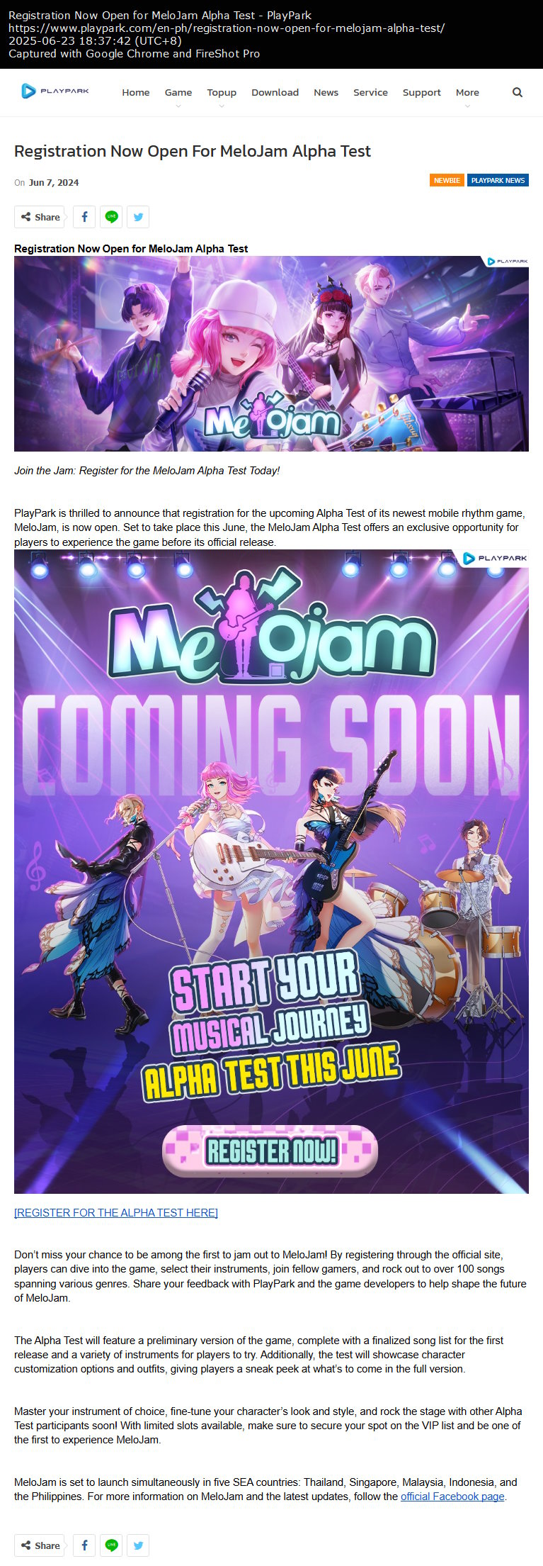 Registration Now Open for MeloJam Alpha Test