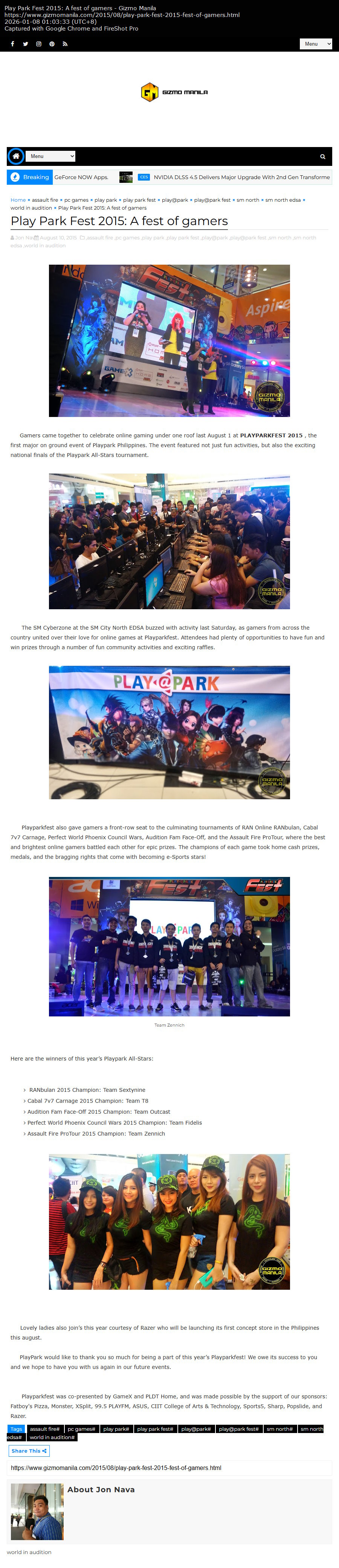 Play Park Fest 2015: A fest of gamers
