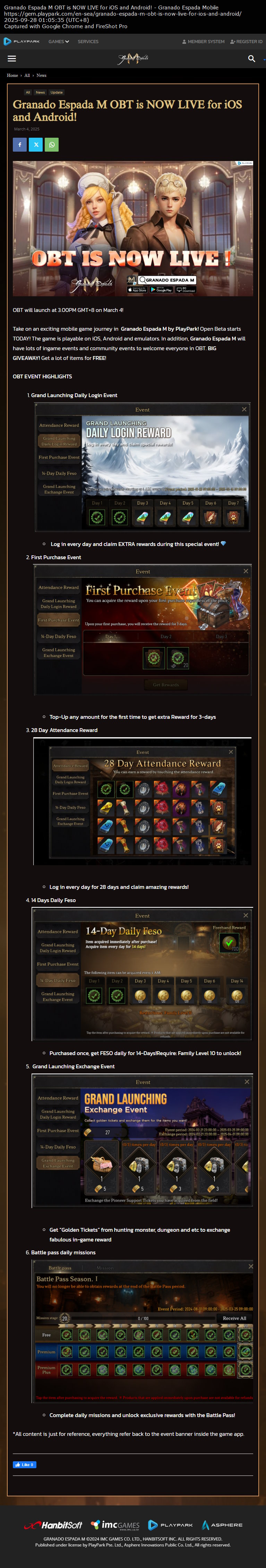 Granado Espada M OBT is NOW LIVE for iOS and Android!