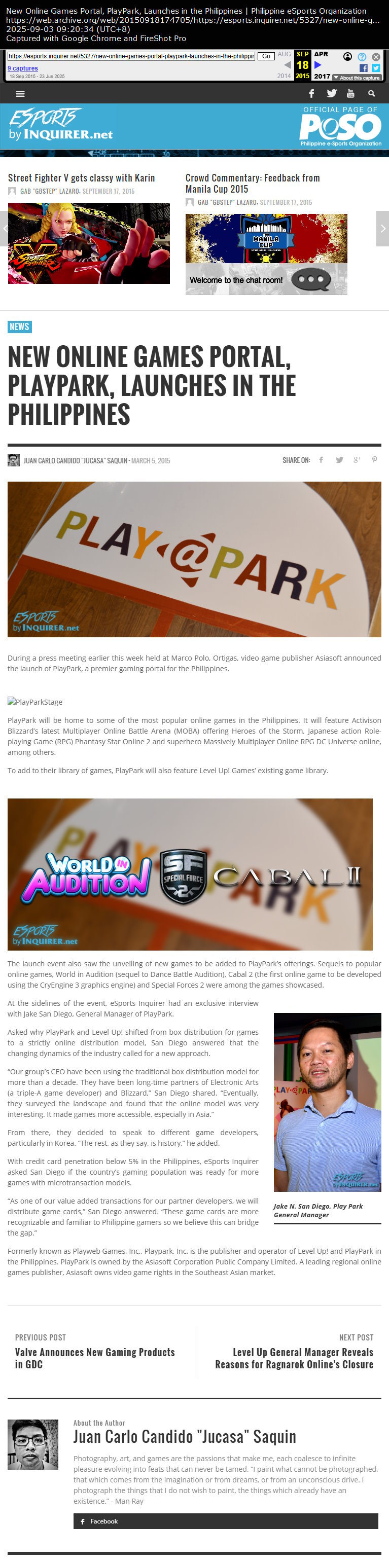 New Online Games Portal, PlayPark, Launches in the Philippines